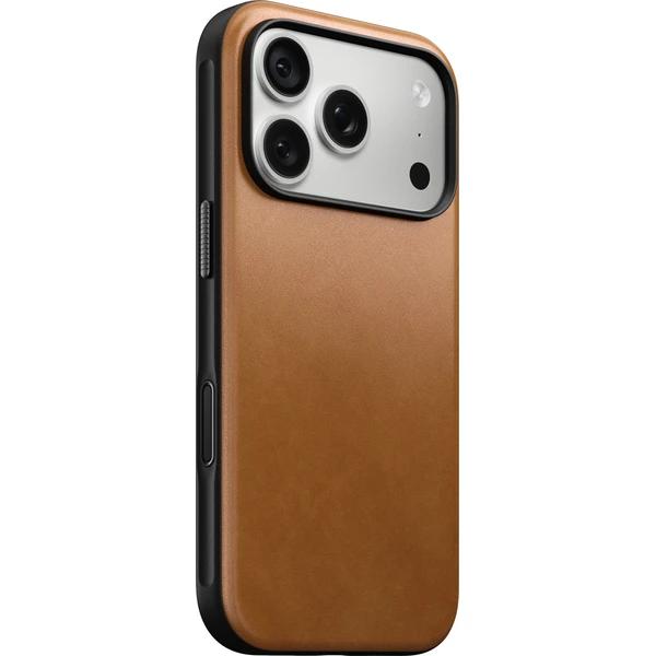 Nomad Modern Leather MagSafe kožený kryt iPhone 17 Pro/18 Pro English Tan - Puzdra - Hlavný obrázok