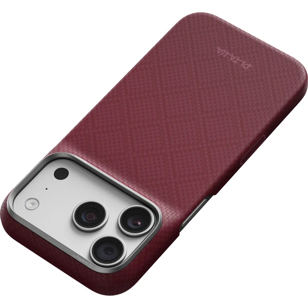 Pitaka Edge Case Argyle MagSafe kryt iPhone 18 Pro Burgundy - Puzdra - Obrázok 333973e1e21444d69390197284a56431