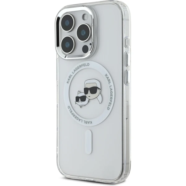 Karl Lagerfeld IML K&CH Heads Metal Frame MagSafe kryt pre iPhone 16 Pre Max číry - Puzdra - Obrázok 335bf86b2d6049d8a1d65b767ae2b0a9