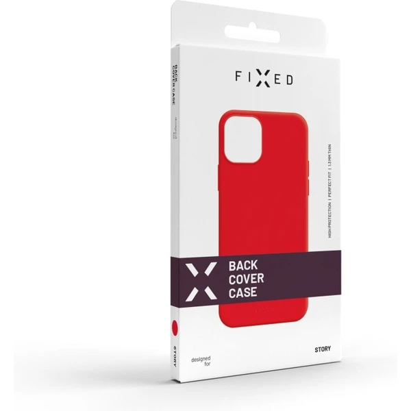 Zadný pogumovaný kryt FIXED Story pre Apple iPhone 14, červený - Puzdra - Obrázok 33K1000701