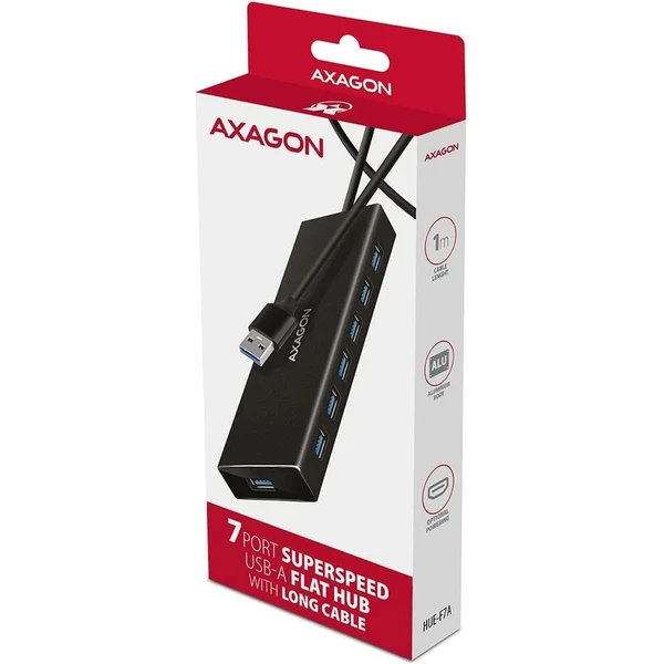 AXAGON HUE-F7A 7-portový USB-A húb - USB huby - Obrázok 33O0000J01