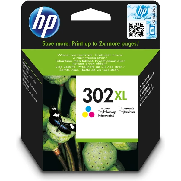 HP 302XL originálna atramentová kazeta trojfarebná  - Cartridge - Hlavný obrázok