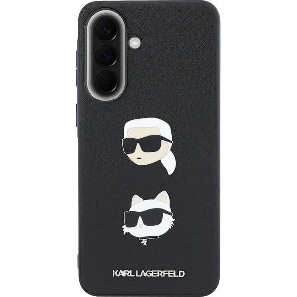 Karl Lagerfeld Liquid Silicone Metal Karl and Choupette kryt Samsung Galaxy A57 čierny - Puzdra - Obrázok 33b4f0cabd1946229c048319179faa46