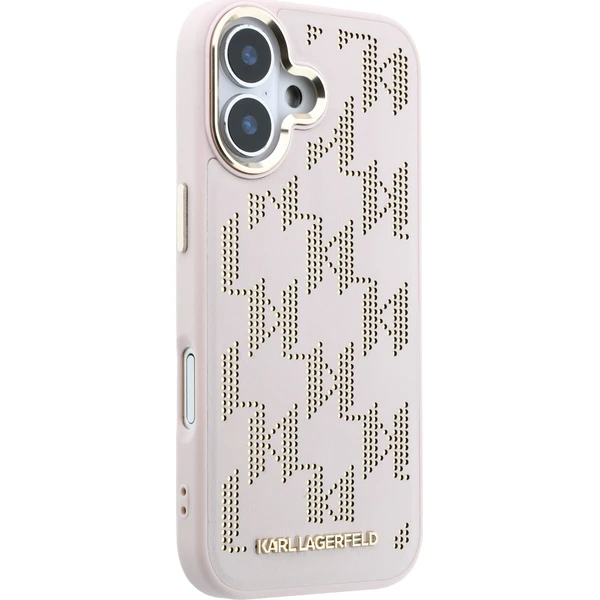 Karl Lagerfeld PU Perforated Monogram MagSafe Zadný Kryt pre iPhone 17 Pink - Puzdra - Obrázok 33b9f3bc90964bcaad4b2e301cd645e3