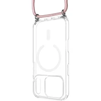 FIXED MagPure Neck kryt s ružovou šnúrkou na krk pre Apple iPhone 18 Pro - Puzdra