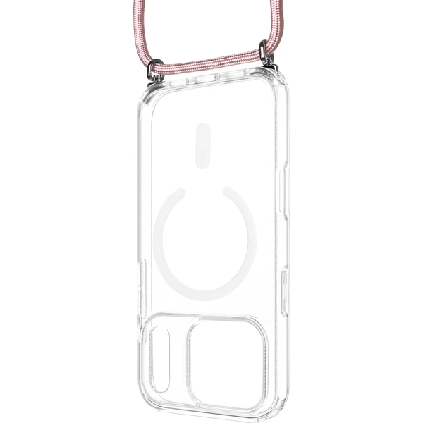 FIXED MagPure Neck kryt s ružovou šnúrkou na krk pre Apple iPhone 18 Pro - Puzdra - Hlavný obrázok