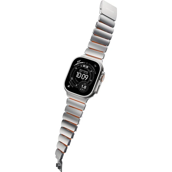 Nomad Stratos Band FKM remienok Apple Watch 45/46/49mm Natural Titanium/Ultra Orange - Remienky - Obrázok 33fa8f775701425da8d8a420c4d9fe15