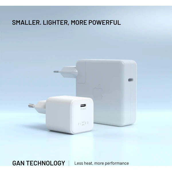 FIXED Mini set sieťovej GaN nabíjačky s USB-C výstupom a USB-C/USB-C káblom, PD, 65W, (2m) biely - Nabíjačky - Obrázok 342d4c46d2664438aa767c5d68fcd828