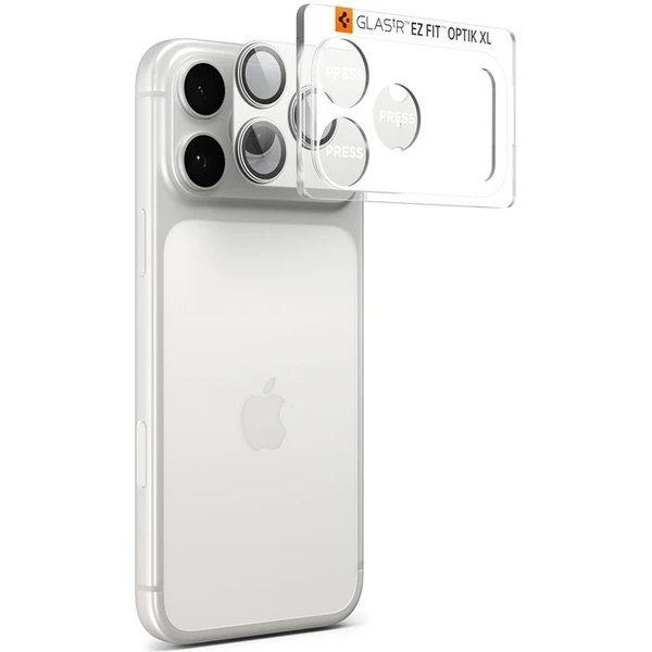 Spigen Glass TR EZ Fit Optik Pro XL sklo na fotoaparát iPhone 17 Pro strieborné - Ochranné fólie a sklo - Obrázok 3448b45d72b14c25b5d1e62288d8c959