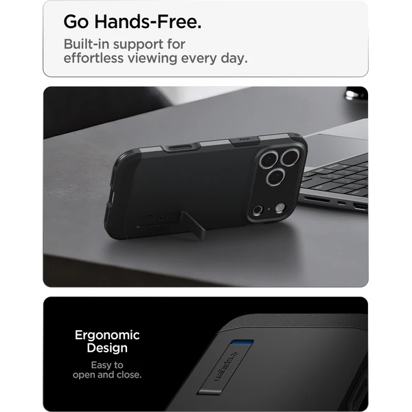 Spigen Tough Armor T MagSafe kryt iPhone 18 Pro/17 Pro black - Puzdra - Obrázok 3456df055e624a5b95ae8e67d2c344ba