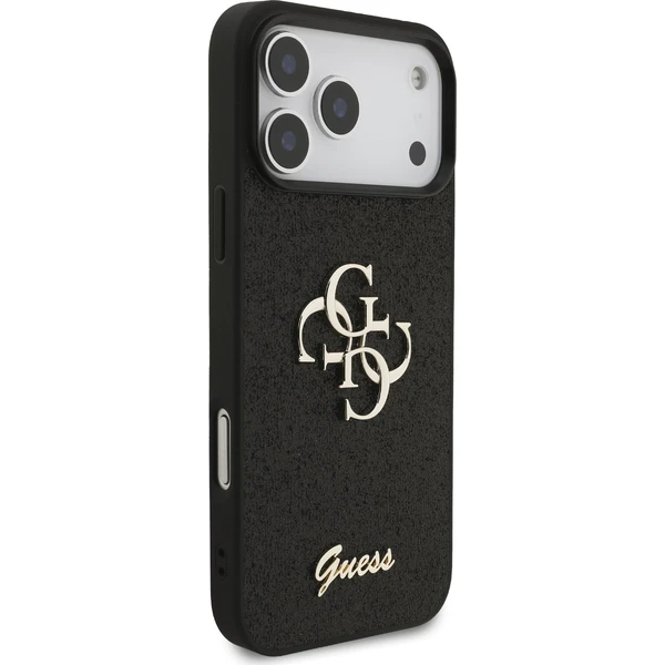 Guess PU Fixed Glitter 4G Metal Logo Zadný Kryt pre iPhone 18 Pro Max Black - Puzdra - Obrázok 347475cfa044473daa2bb7ae04e0bf42