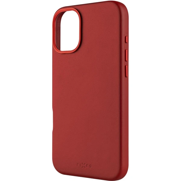 FIXED MagLeather kožený kryt s MagSafe Apple iPhone 16 Plus červený - Puzdra - Hlavný obrázok