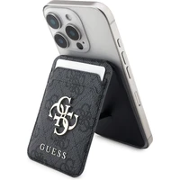 Guess 4G Metal Logo MagSafe Cardslot peňaženka so stojanom čierna - Peňaženky