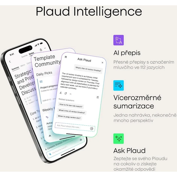 Plaud Note PRO AI hlasový záznamník čierny - Záznamové zariadenia - Obrázok 3487f889978344238062d2dd0c6a593b