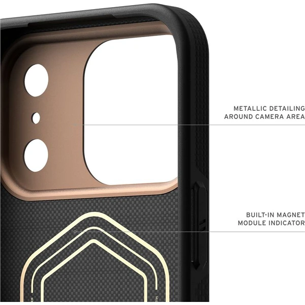 UAG Fibr Armr MagSafe kryt iPhone 17 Pro kevlar čierny/bronzový - Puzdra - Obrázok 348e2c6f8fc1481184ddced444c4eb25
