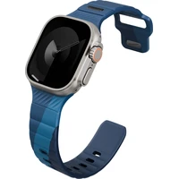 UNIQ STRIDE DE FKM RUBBER APPLE WATCH STRAP 49/46/45/44MM -STORM (STORM/AEGEAN BLUE) - Remienky