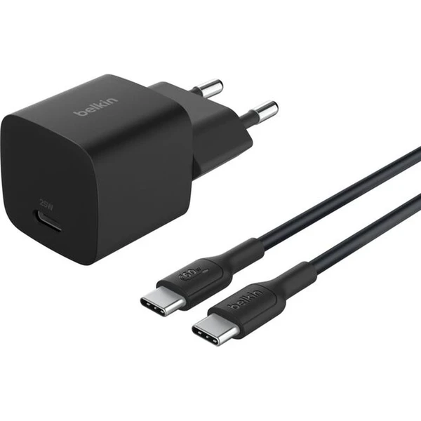 Belkin BOOST CHARGE™ 25W USB-C Power Delivery PPS nabíjačka, 1m USB-C/USB-C kábel čierna - Nabíjačky - Hlavný obrázok