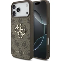 Guess PU 4G Metal Logo kryt iPhone 18 Pro hnědý - Puzdra