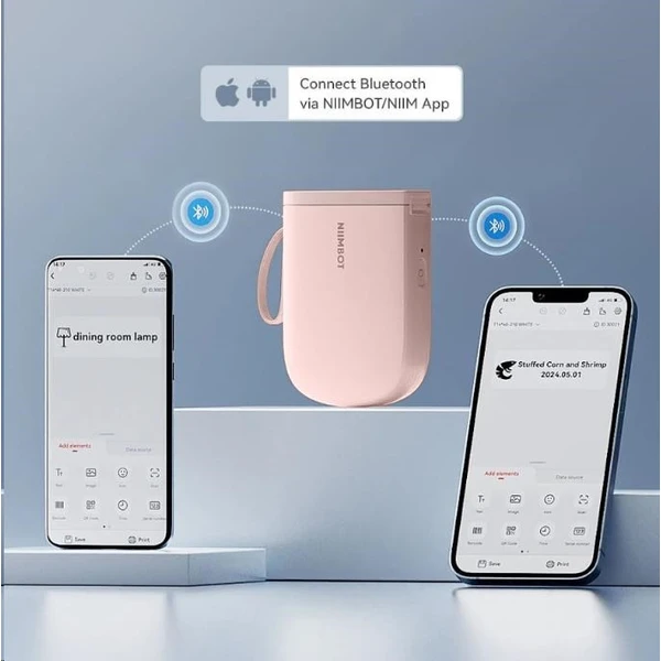 Niimbot tlačiareň štítkov D11-H Smart ružová + rolka štítkov 160 ks - Štítkovače - Obrázok 34b0633ac0094e15936c9f2c668949c8