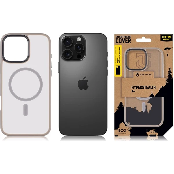 Tactical MagForce Hyperstealth Kryt pre iPhone 16 Pro Max Light Grey - Puzdra - Obrázok 34b13cb19b304f66a212b223ce587645