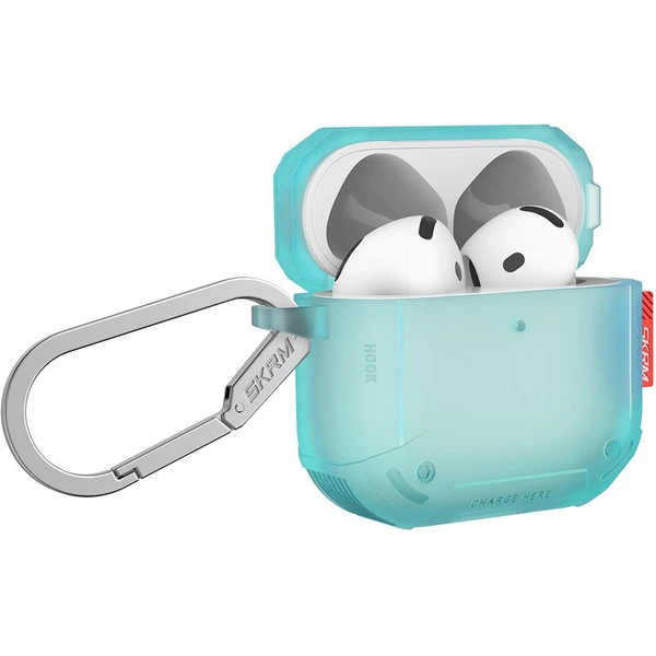 SKINARMA Mecha CE puzdro pre AirPods 4 tyrkysové - Puzdra - Obrázok 34c9b024060e4566a18f4148822b604f