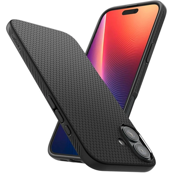 Spigen Liquid Air kryt iPhone 16 Plus matte black - Puzdra - Obrázok 34e22e268b1f479da814d3e23b89fe1d