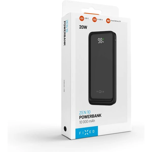 FIXED Zen2 10 powerbanka s LCD displejom a PD 20W, 10 000 mAh, čierna - Powerbanky - Obrázok 34e481f2d8a242dc99b98d08b206b6fe