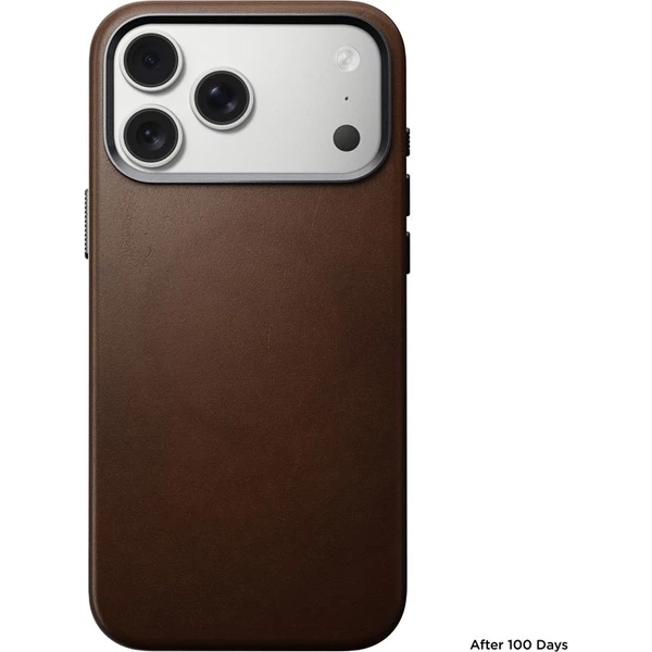 Nomad Traditional Leather Case MagSafe kožený kryt iPhone 17 Pro Max Brown - Puzdra - Obrázok 34f5159e2c7143ab92b6f930c7b88af2