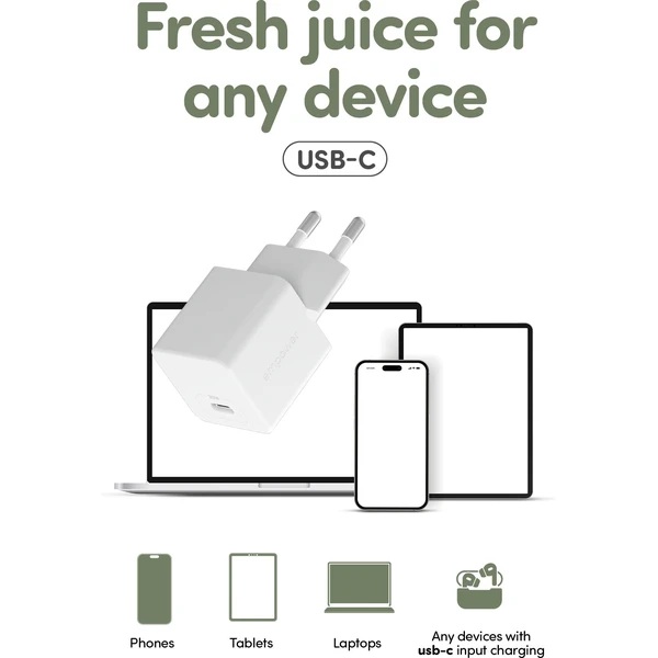 PanzerGlass® empower nabíjačka Turbo GaN (30 W) 1x USB-C, biela - Nabíjačky - Obrázok 353J000K01