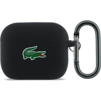 Lacoste Liquid Silicone Croc Logo puzdro AirPods Pro 3 čierne - Puzdra