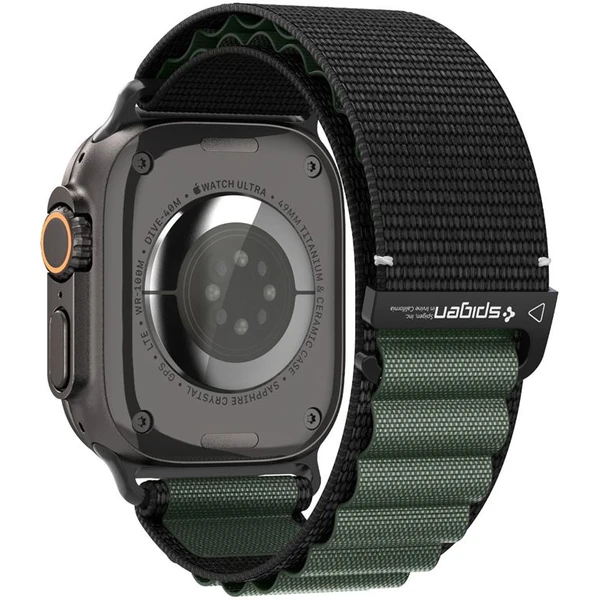 Spigen Fabric Band (hook) remienok Apple Watch 49/46/45/44mm čierny/zelený - Remienky - Obrázok 354b942572e74af689c895545c39fe8b