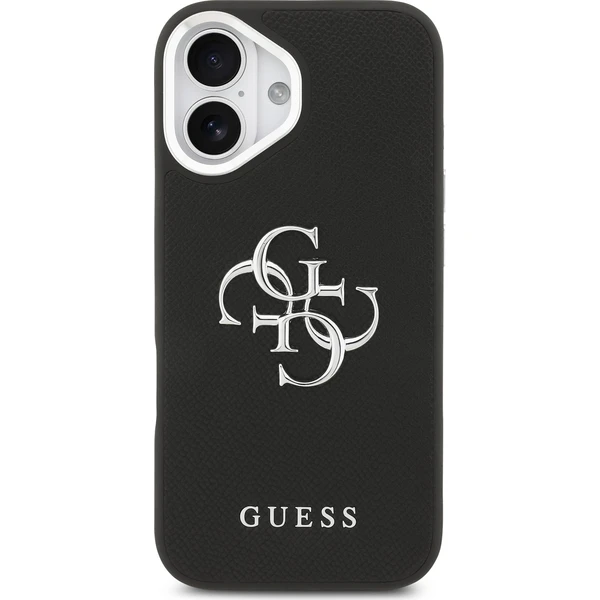 Guess PU Grained 4G Metal Logo kryt iPhone 17 čierny - Puzdra - Obrázok 357a0ce556e84e7eb7584b9c7616e734