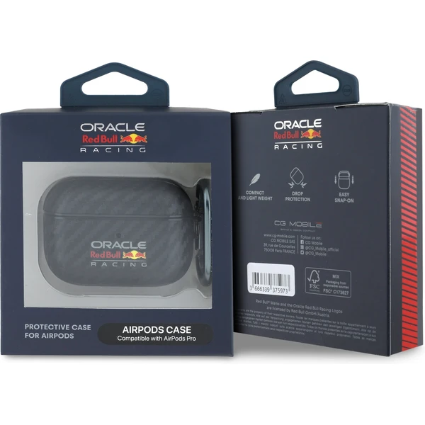 Oracle Red Bull Racing PU karbónové púzdro pre AirPods Pre čierny - Puzdra - Obrázok 35922abd011e47cf95bd76bbdf9c8c65