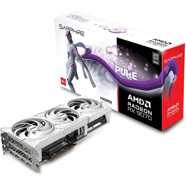 Sapphire PURE AMD Radeon RX 9070 GAMING OC 16GB, white - Grafické karty - Obrázok 35LE000L01