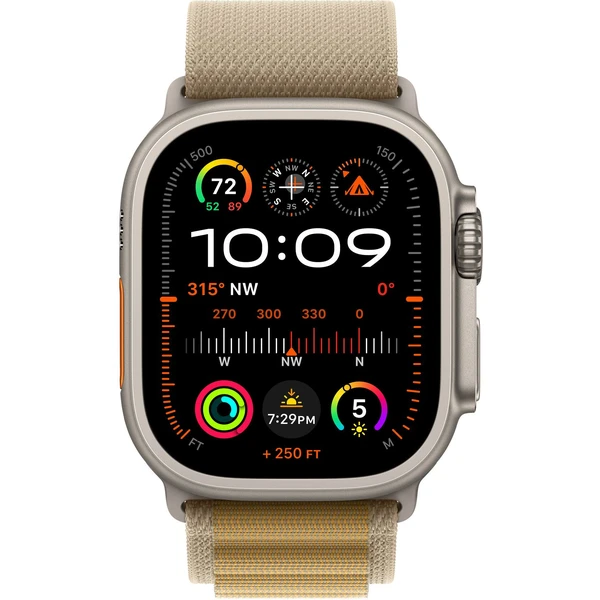 Apple Watch 49/46/45/44mm žltohnedý alpský ťah s prírodným titánom L - Remienky - Obrázok 35S7000K01