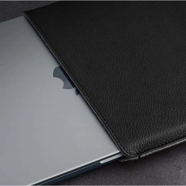 Woolnut kožené Sleeve puzdro pre 14" MacBook Pro čierne - Puzdra - Obrázok 35SR100501