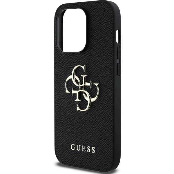 Guess PU Grained 4G Metal Logo kryt iPhone 13 Pre čierny - Puzdra - Obrázok 35f293b8e0bc4cffa16c262920c4cf55