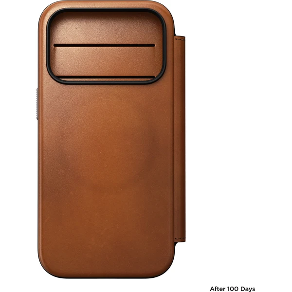 Nomad Modern Leather Folio (Horween) MagSafe kožené puzdro iPhone 18 Pro Saddle - Puzdra - Obrázok 361434a655e542c2b9ee76bd87551075