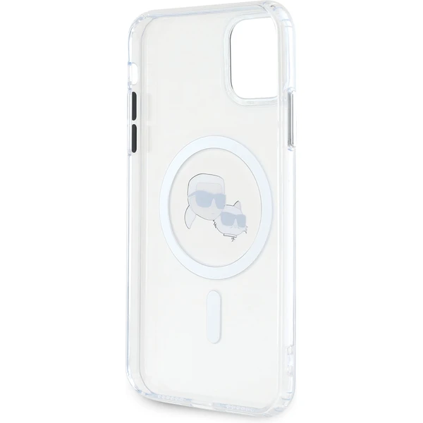 Karl Lagerfeld IML K&CH Heads Metal Frame MagSafe zadný kryt pre iPhone 11 číry - Puzdra - Obrázok 362525c6ecf34f5f93790300bf46d3f1