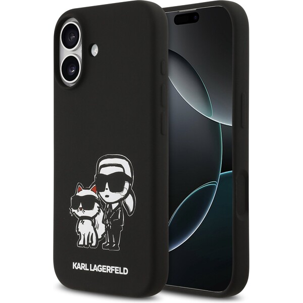 E-shop Karl Lagerfeld Liquid Silicone K&CH Sketch MagSafe kryt iPhone 17 čierny