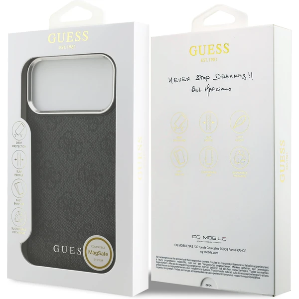 Guess 4G MagSafe kryt iPhone 17 Pro Max čierny - Puzdra - Obrázok 36383bca51ef46fc84f2822285d048b5