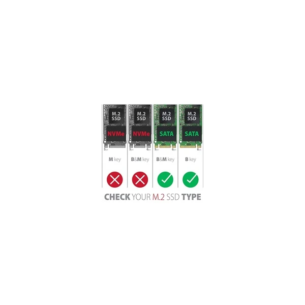 AXAGON EEM2-SBC externý box pre M.2 SATA SSD kovový USB-C 3.2 - Externé boxy - Obrázok 3660700301