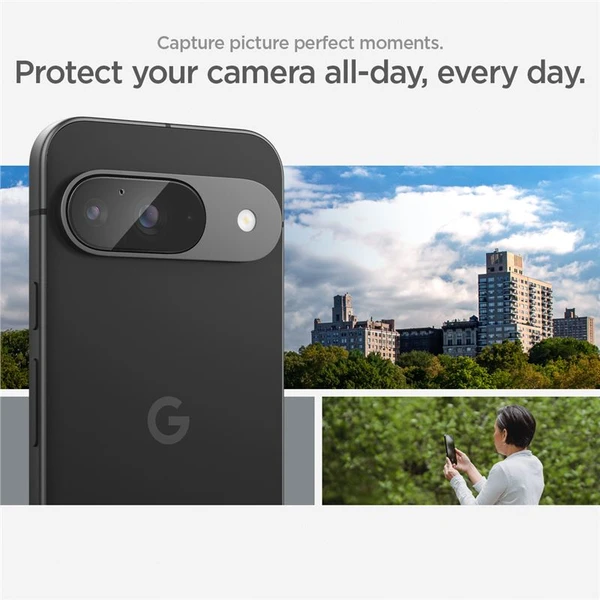 Spigen Glass tR EZ Fit Optik 2 Pack tvrdené sklo na fotoaparát Google Pixel 9 číre - Ochranné fólie a sklo - Obrázok 3668500fb85b4fb6aeb87c6c4f77a0cb