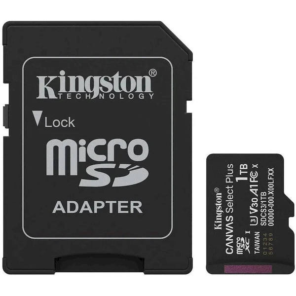Kingston Canvas Select Plus microSDXC 1TB + SD adaptér - Pamäťové karty - Hlavný obrázok