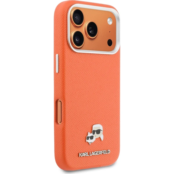 Karl Lagerfeld PU Karl and Choupette Heads Pins MagSafe kryt iPhone 17 Pro Max oranžový - Puzdra - Obrázok 36c56face6574961a13c04ae5aab3e2c