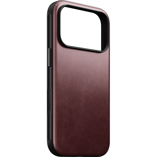 Nomad Modern Leather (Horween) MagSafe kožený kryt iPhone 17 Pro/18 Pro Burgundy - Puzdra - Obrázok 36d29cb055f3478caaa1d07ac87b6d5a
