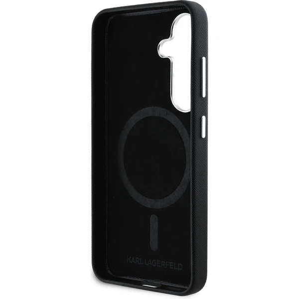 Karl Lagerfeld PU Saffiano Metal Logo a rám kryt Samsung Galaxy S25+ čierny - Puzdra - Obrázok 36ed7b1996ea4f39bedee2599d65b89d