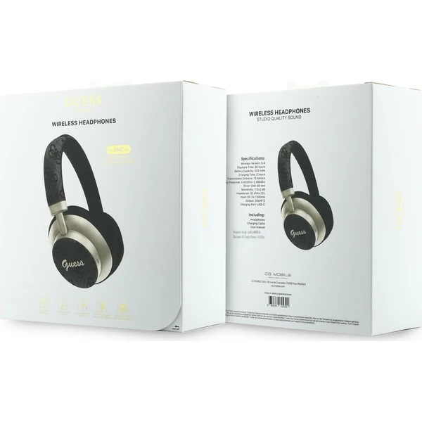 Guess PU 4G Gold Script Metal Logo ENC Bezdrôtová Slúchadlá Black - Slúchadlá - Obrázok 37087d32687f4e2884d07a0d5502e03c