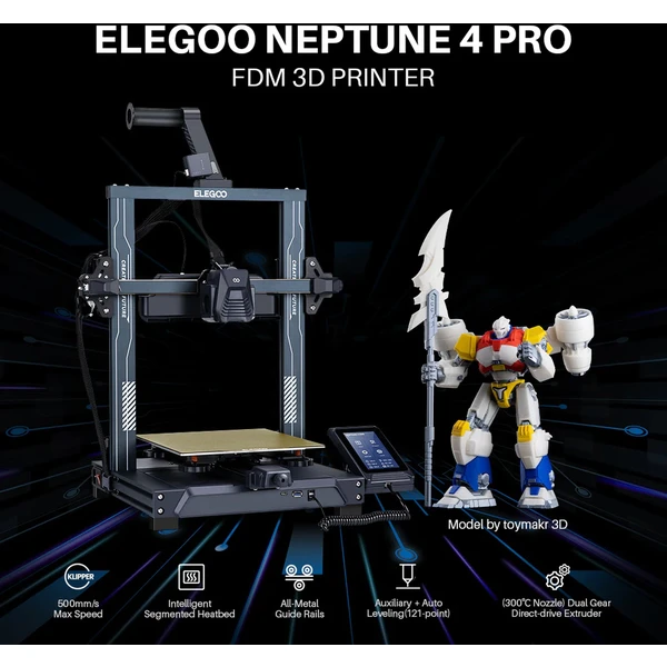 ELEGOO Neptune 4 Pro, 3D tlačiareň - 3D Tlačiarne - Obrázok 3712000O01