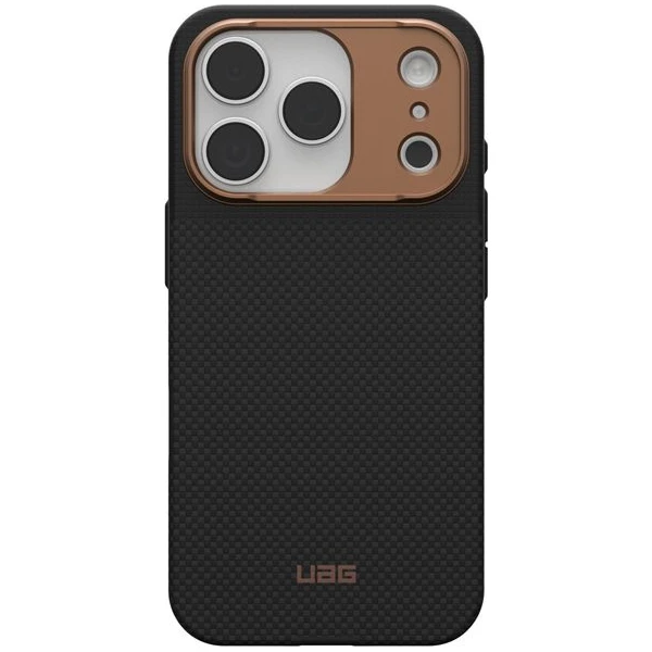UAG Fibr Armr MagSafe kryt iPhone 17 Pro kevlar čierny/bronzový - Puzdra - Obrázok 372bd6a473c64fb6b5492ab28bd1604a